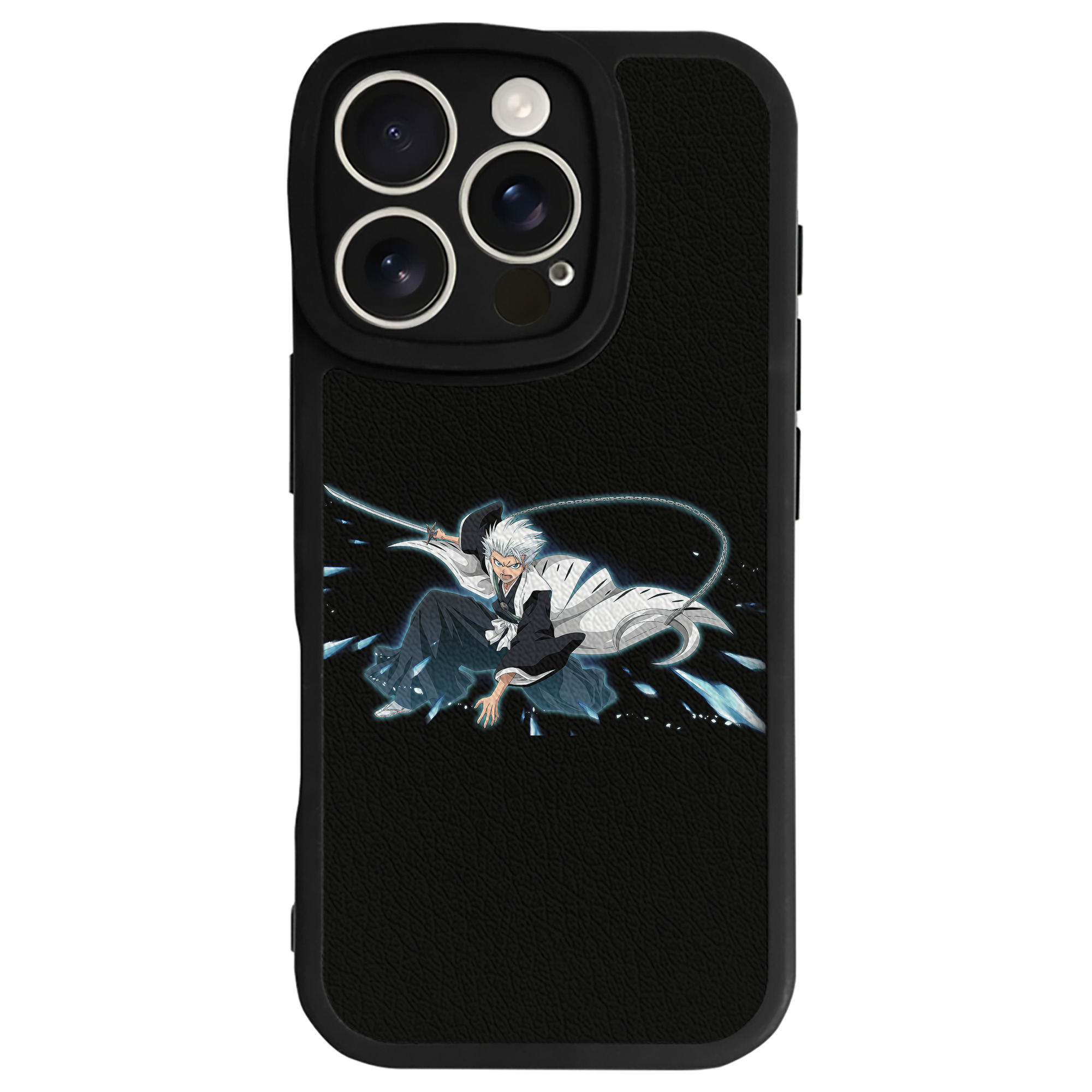 （画像用） ブリーチ 日番谷冬獅郎（ひつがや とうしろう） BLEACH Hitsugaya Toushirou 【iPhone 16シリーズ対応】シリコンスマホケース（レザー調） 材質：シリコン